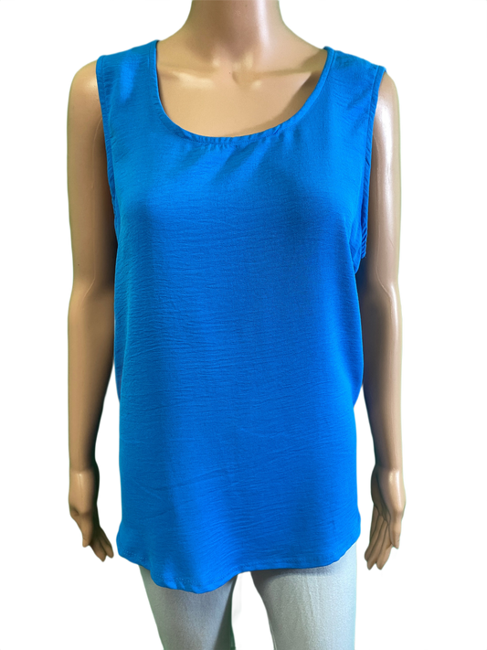 * Textured Scoop Neck Tank Top - Pure Essence Tank