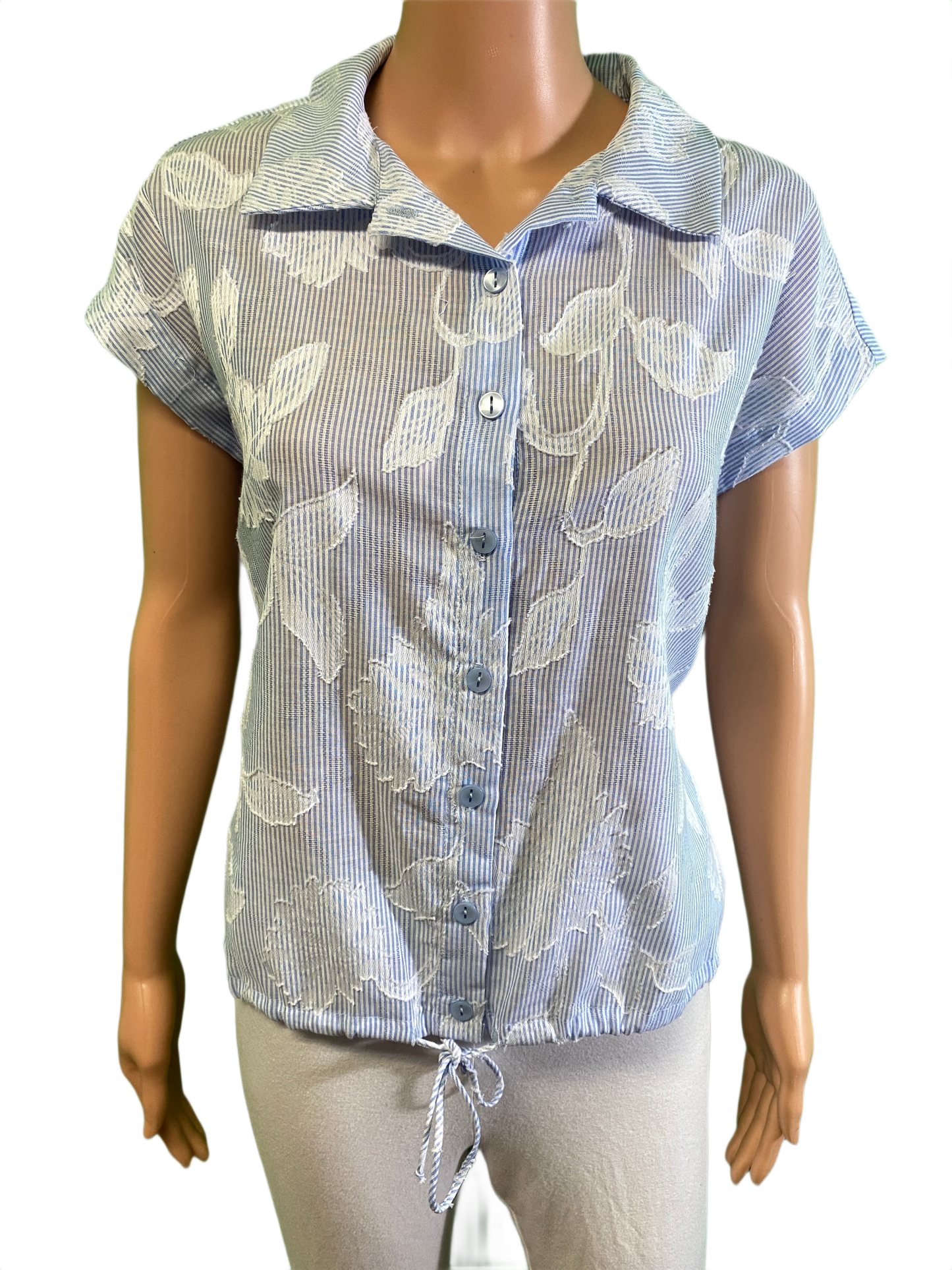 Stripes & Flowers Button-Up - Pure Essence Top