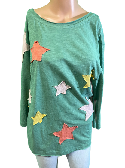 3/4 Sleeve Love Star - Paper Lace Top