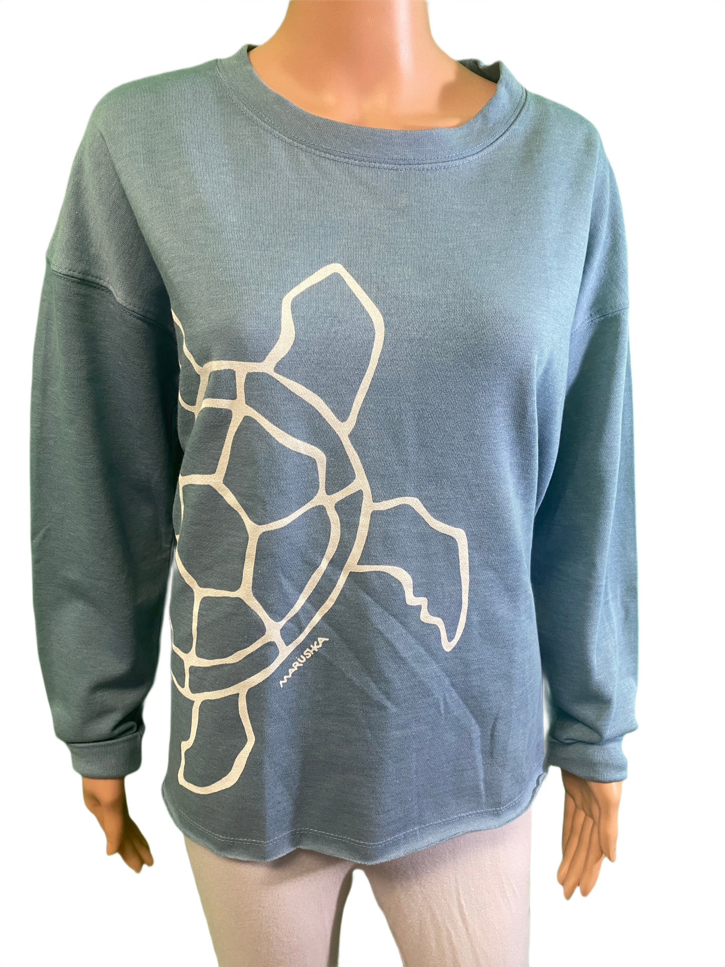 Big Sea Turtle Drop Shoulder Crew - Marushka Sweatshirt