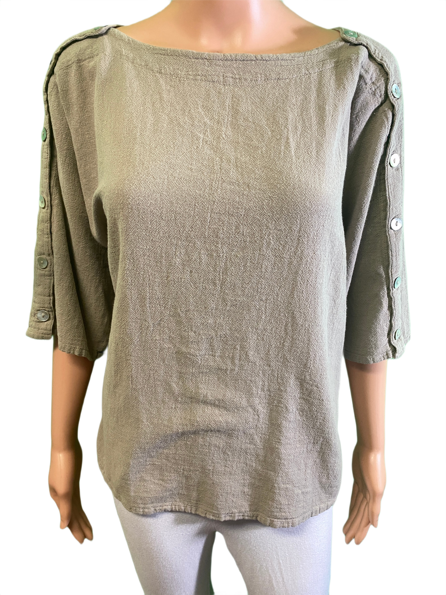 Saint Button Shoulder - Oh My Gauze! Top