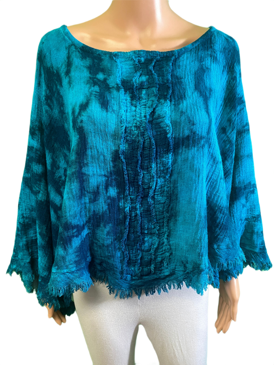 Calypso Frayed Edge - Oh My Gauze! Top