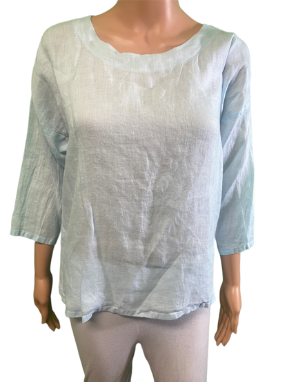 * Scoop Neck Linen - Match Point Top