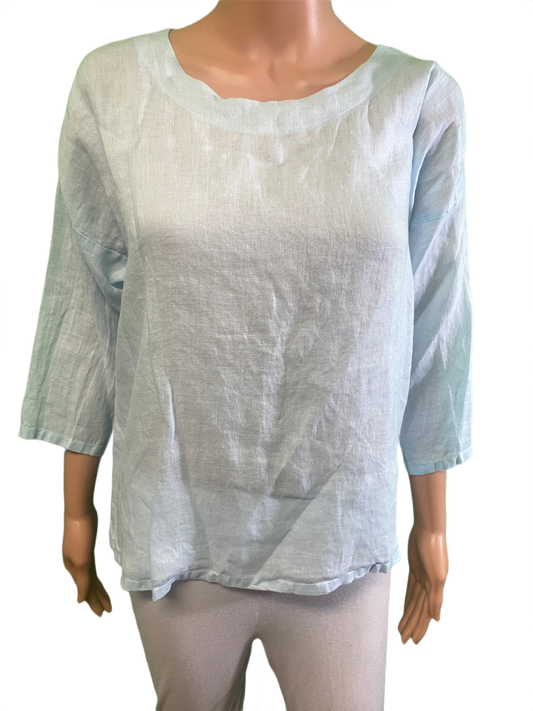 * Scoop Neck Linen - Match Point Top