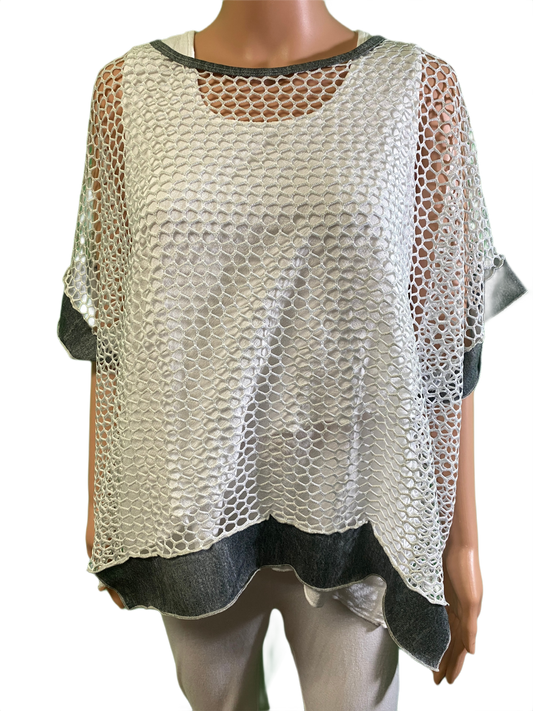 Diamond Mesh Tee - Vine Street Top