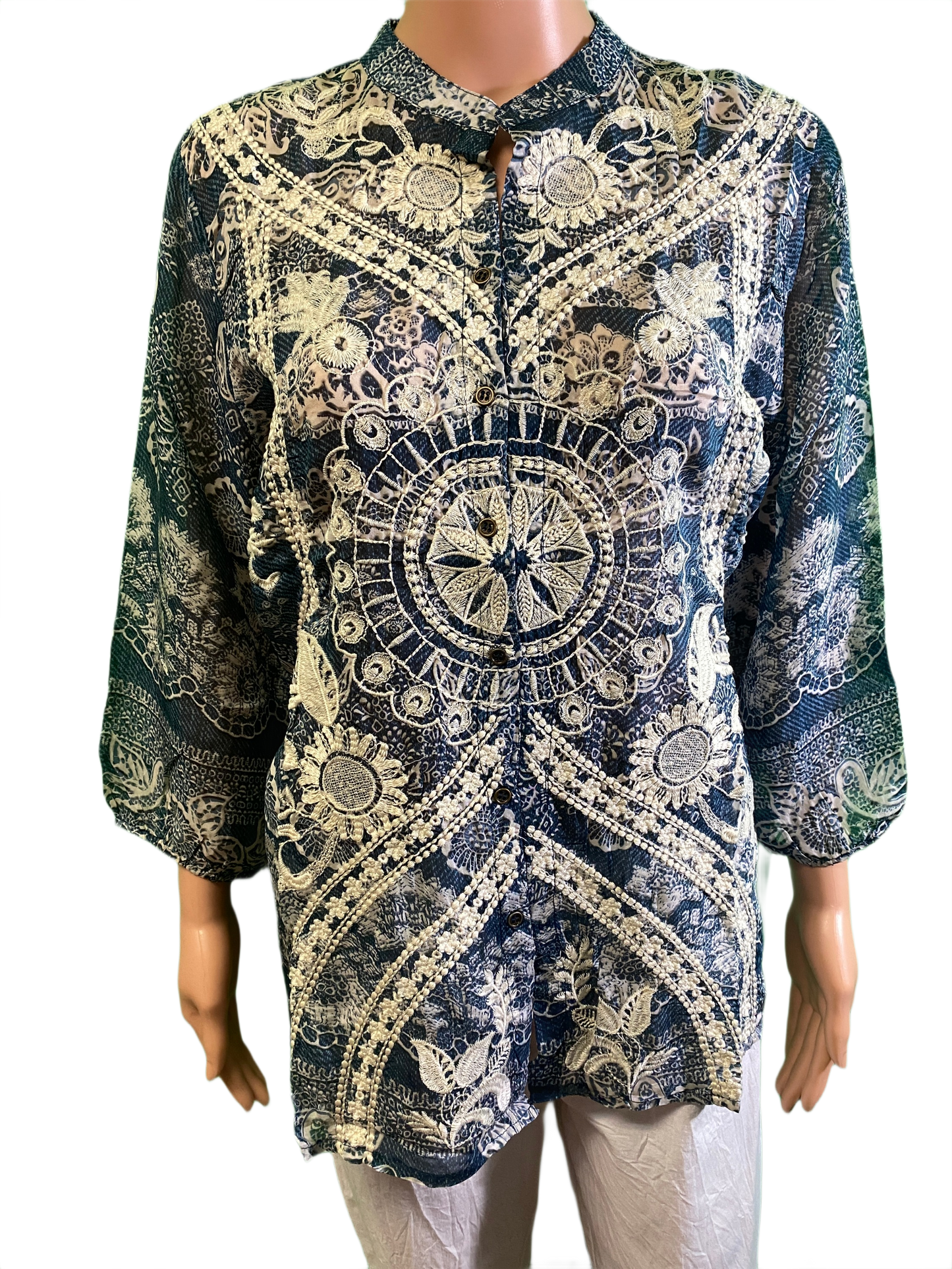 Heirloom Embroidered Button Down - All About Her Top