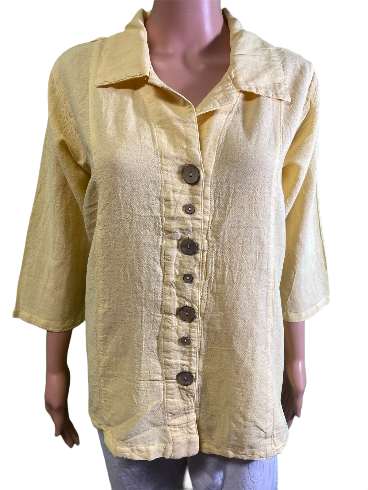 * Miami Gauze Novelty Button - Sea Breeze Top