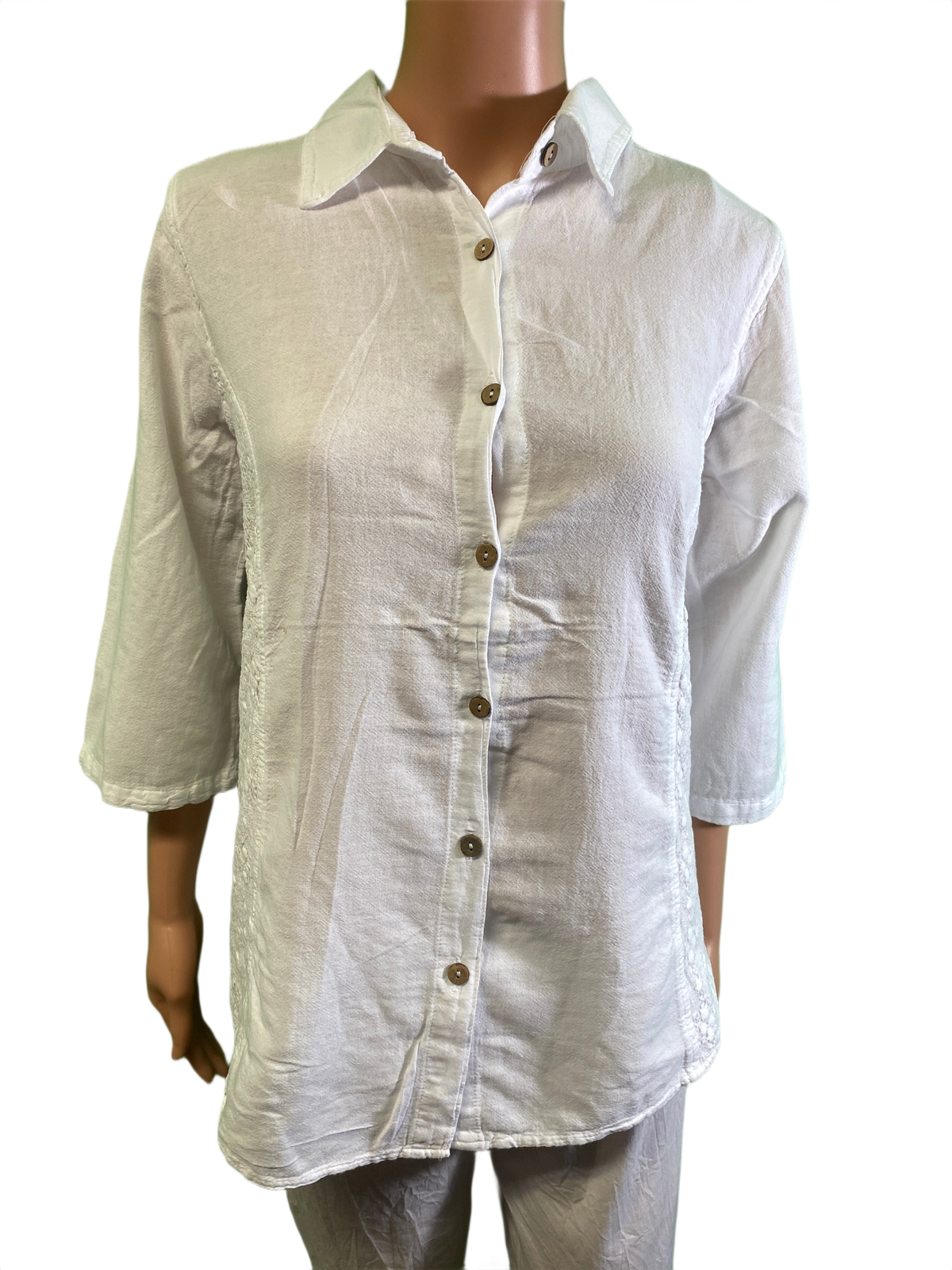 Miami Gauze w/ Lace Inserts - Sea Breeze Top