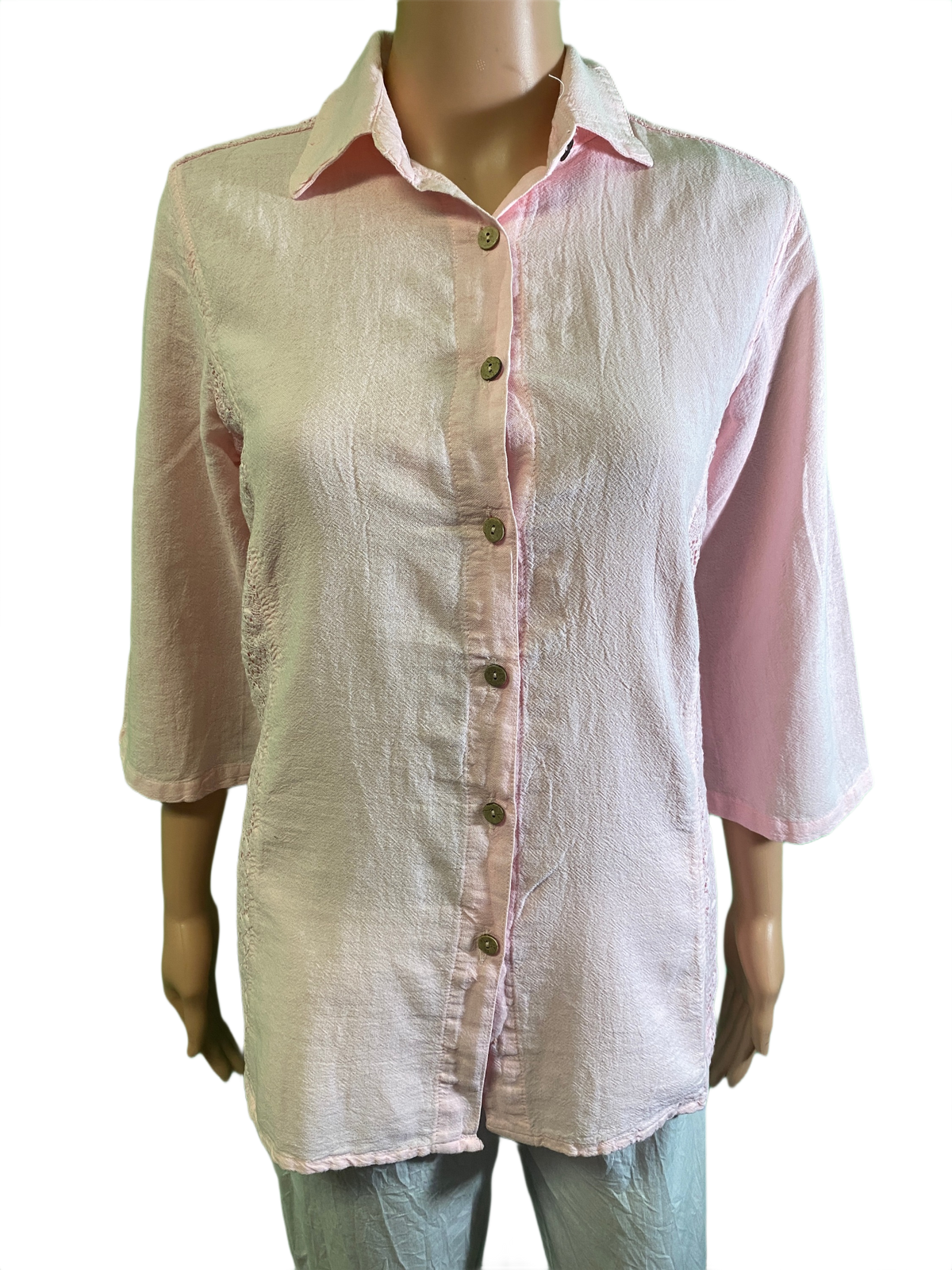 Miami Gauze w/ Lace Inserts - Sea Breeze Top