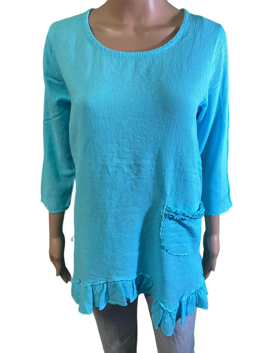 Hawaiian Gauze Camila - Sea Breeze Top