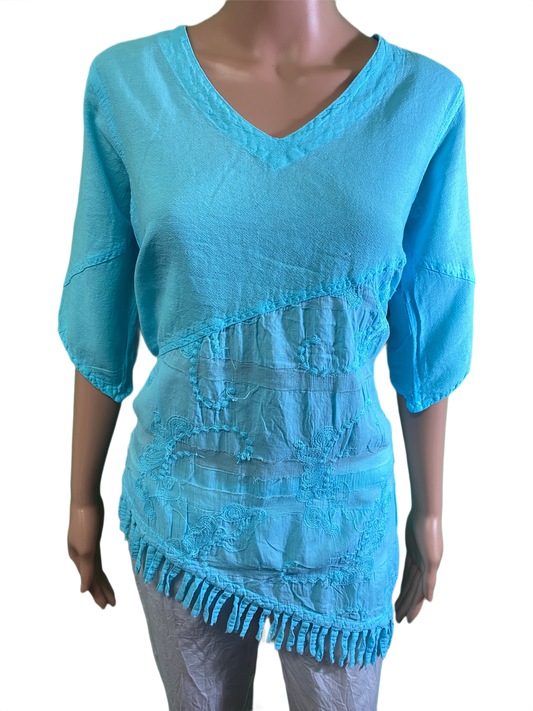 Embroidery Cancun - Sea Breeze Top