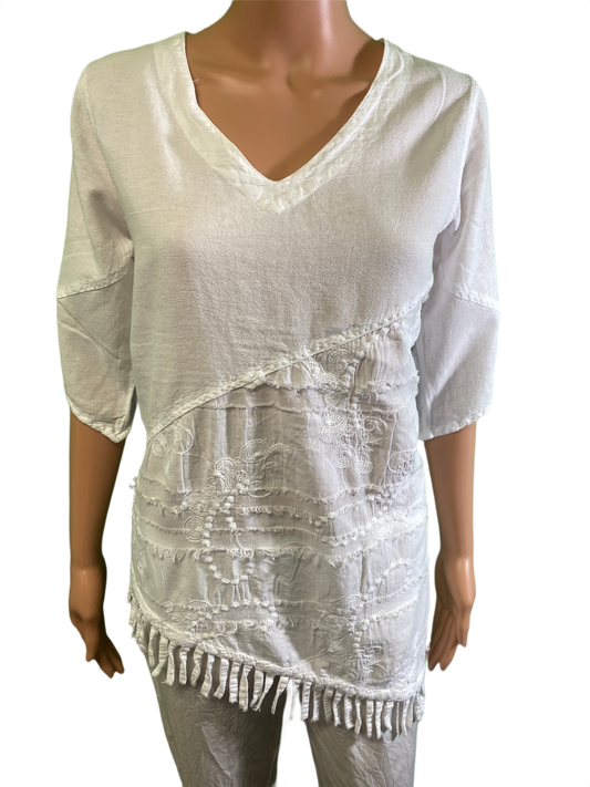 Embroidery Cancun - Sea Breeze Top