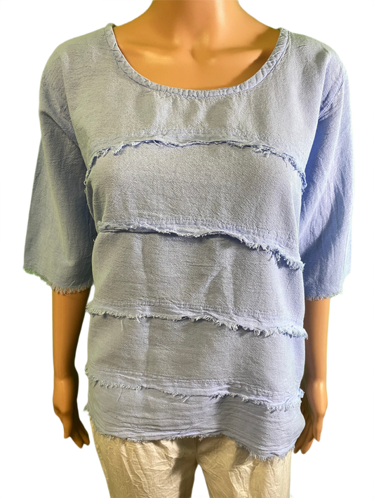 Asymmetrical Fringe - Sea Breeze Top