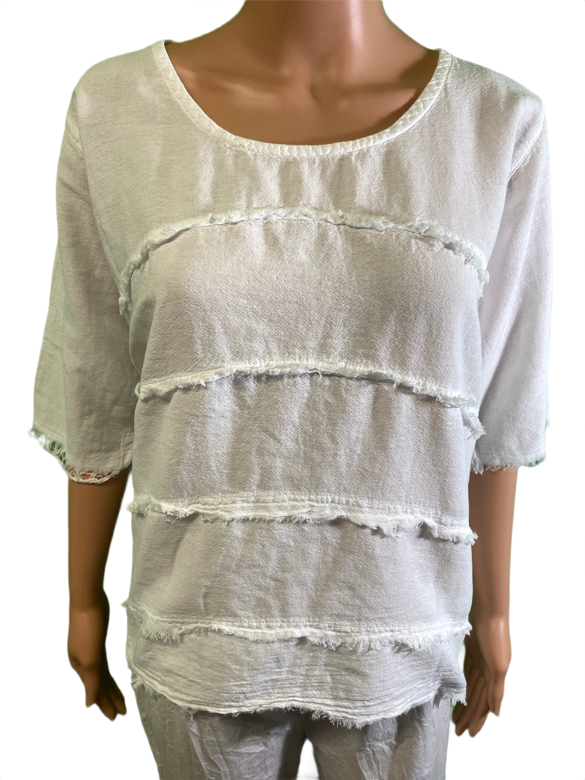Asymmetrical Fringe - Sea Breeze Top
