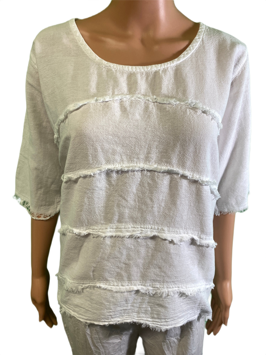 Asymmetrical Fringe - Sea Breeze Top