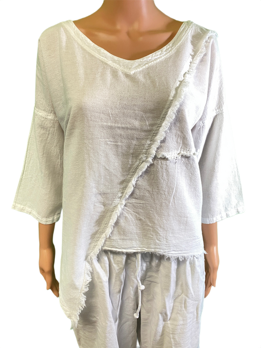 * Miami Gauze Fringe - Sea Breeze Top