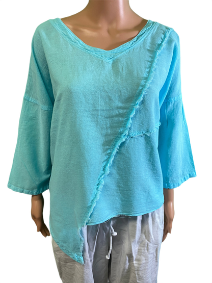 * Miami Gauze Fringe - Sea Breeze Top