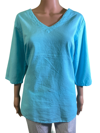* Hawaiian Gauze Pullover - Sea Breeze Top
