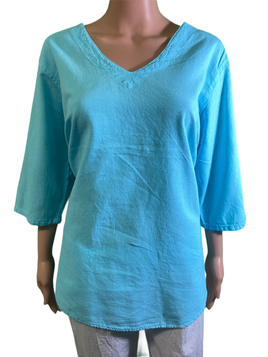 * Hawaiian Gauze Pullover - Sea Breeze Top