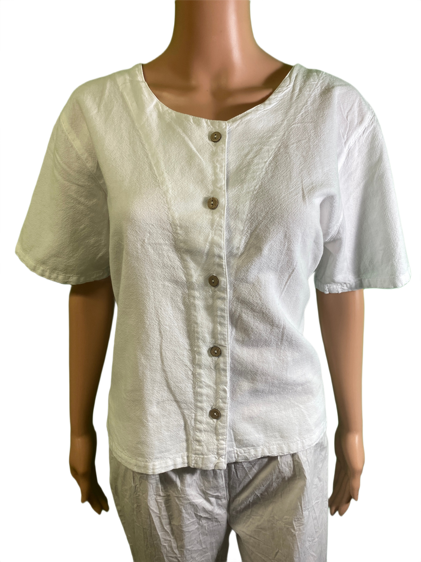 Medium Crinkle B/F Crop - Sea Breeze Top