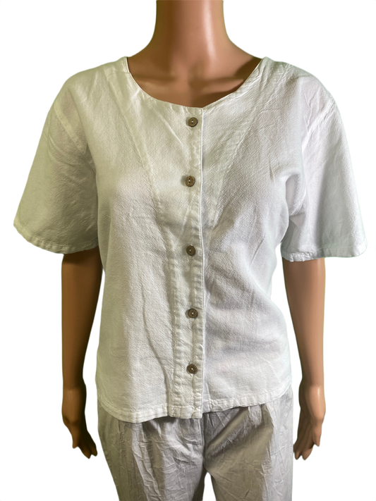 Medium Crinkle B/F Crop - Sea Breeze Top
