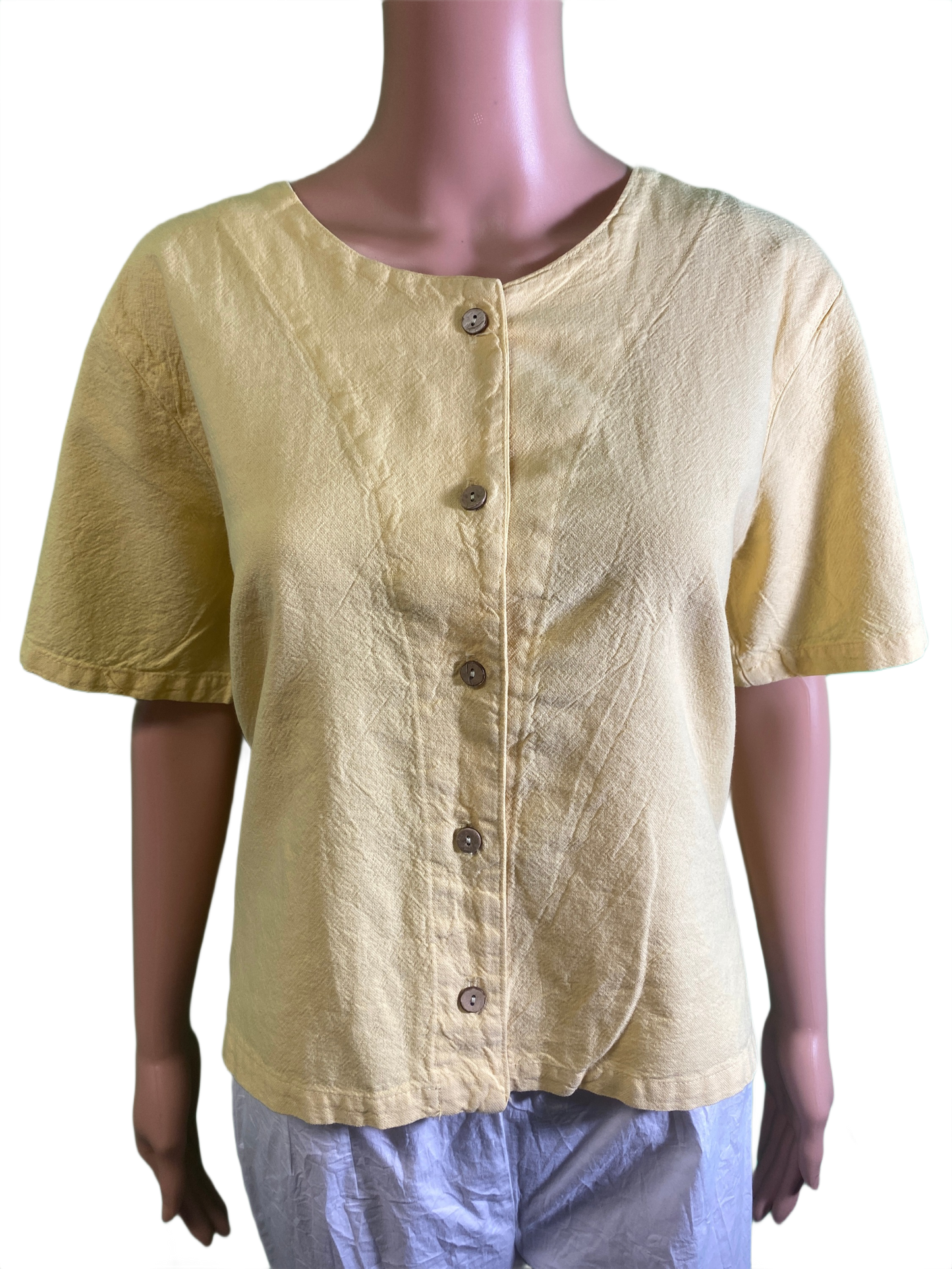 Medium Crinkle B/F Crop - Sea Breeze Top