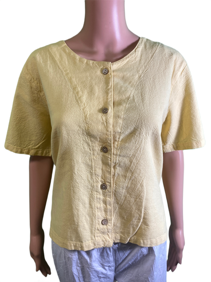 Medium Crinkle B/F Crop - Sea Breeze Top