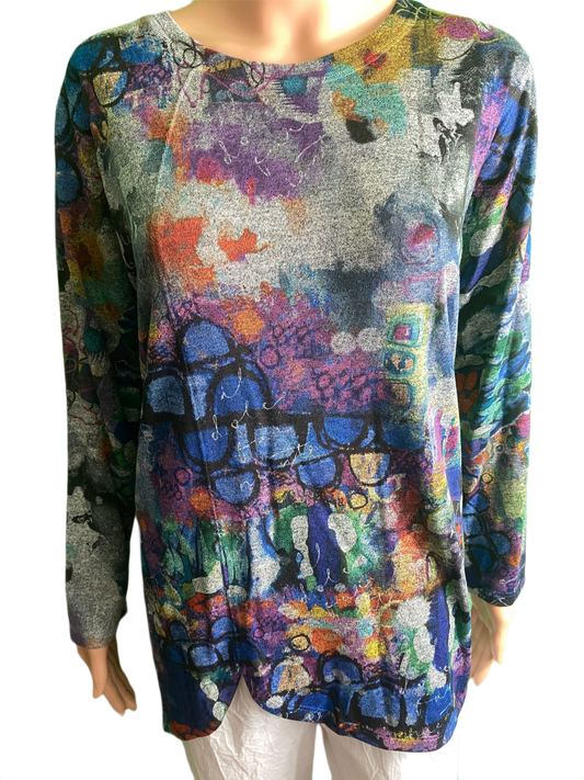 Cosmic Latte Long Sleeve Crew Neck Straight - Inoah Top