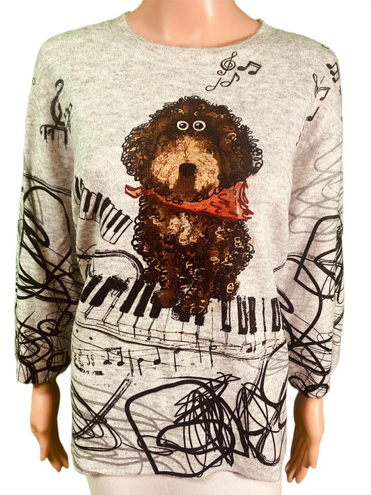 Elton 3/4 Sleeve Crew Neck Sweater - Inoah Top