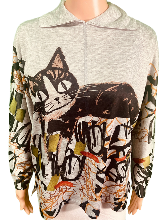 Felix Long Dolman Sleeve Collar - Inoah Top