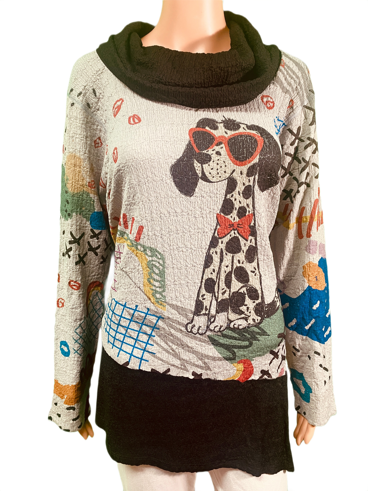 Fresita Long Sleeve Cowl Neck Asymmetrical - Inoah Top