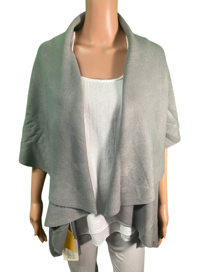 Cashmere Feel Open Front Waterfall Cardigan Cape - Designer House Wrap