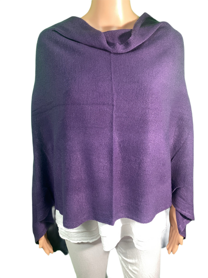 Boatneck Cashmere-Feel Multi Facet Topper - Designer House Wrap