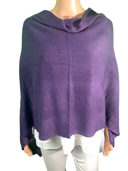 Boatneck Cashmere-Feel Multi Facet Topper - Designer House Wrap