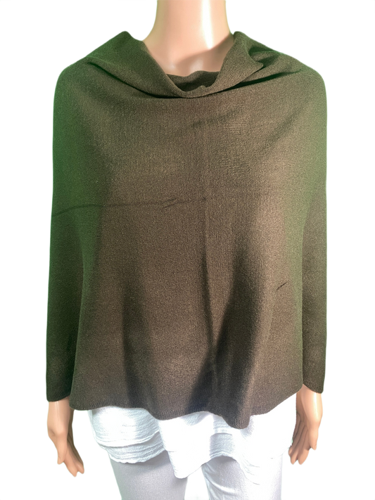 Boatneck Cashmere-Feel Multi Facet Topper - Designer House Wrap