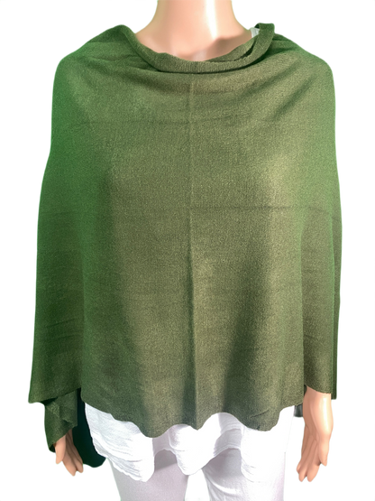 Boatneck Cashmere-Feel Multi Facet Topper - Designer House Wrap