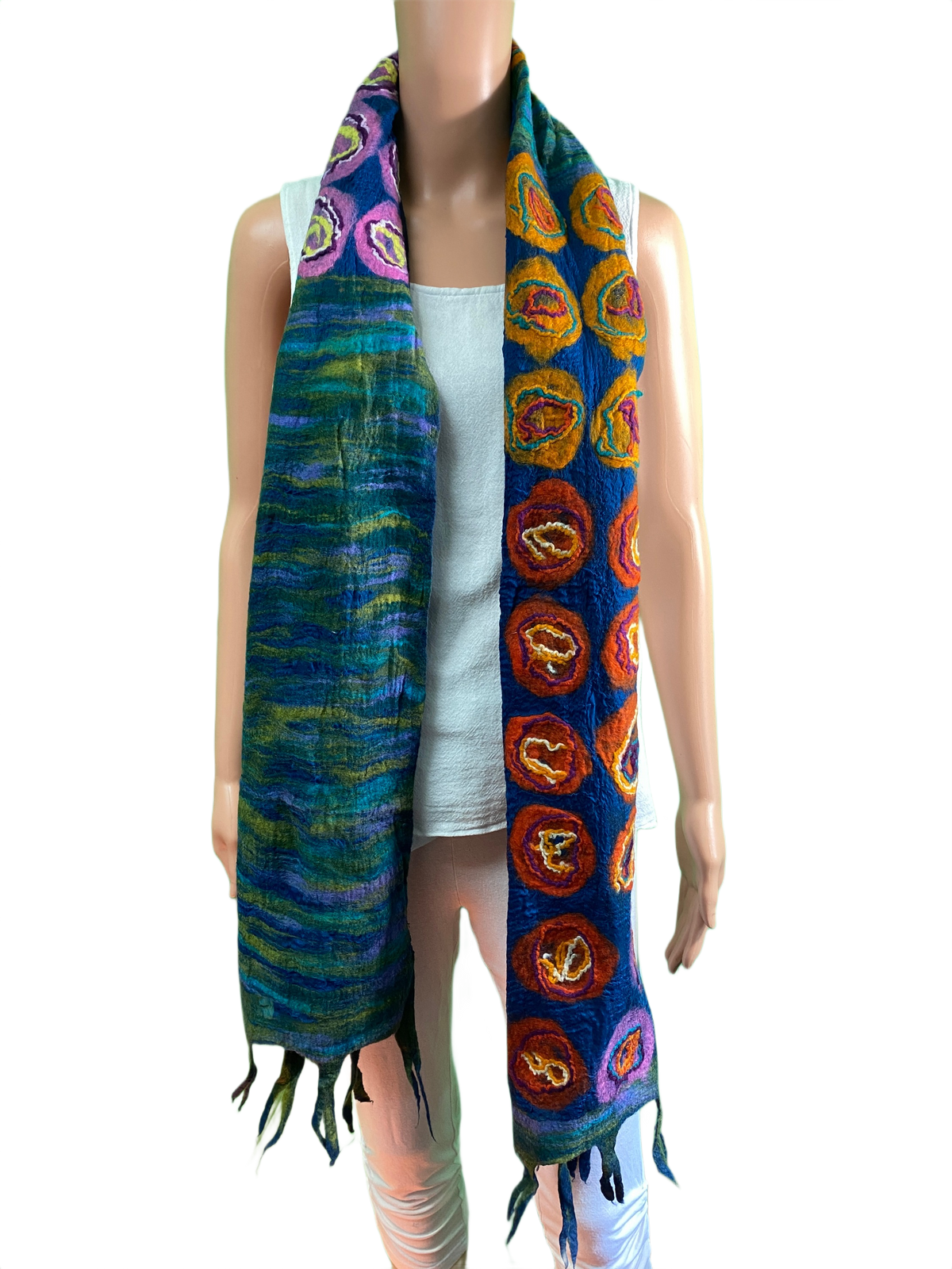 Monet Inspired - Pomegranate Moon Scarf