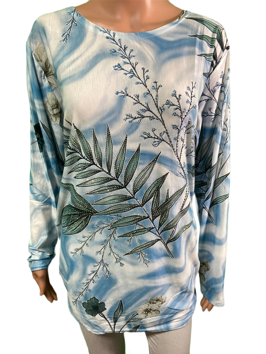 Ferns Long Sleeve - Coronet Top