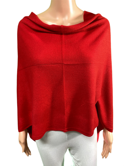 Boatneck Cashmere-Feel Multi Facet Topper - Designer House Wrap