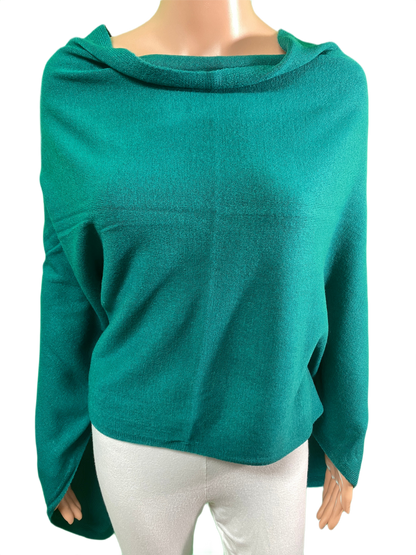 Boatneck Cashmere-Feel Multi Facet Topper - Designer House Wrap