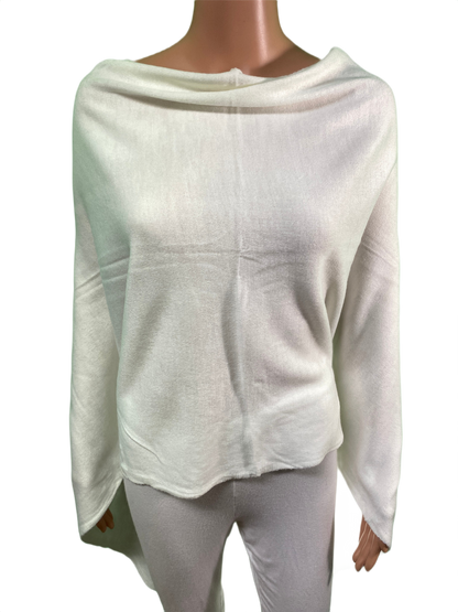 Boatneck Cashmere-Feel Multi Facet Topper - Designer House Wrap