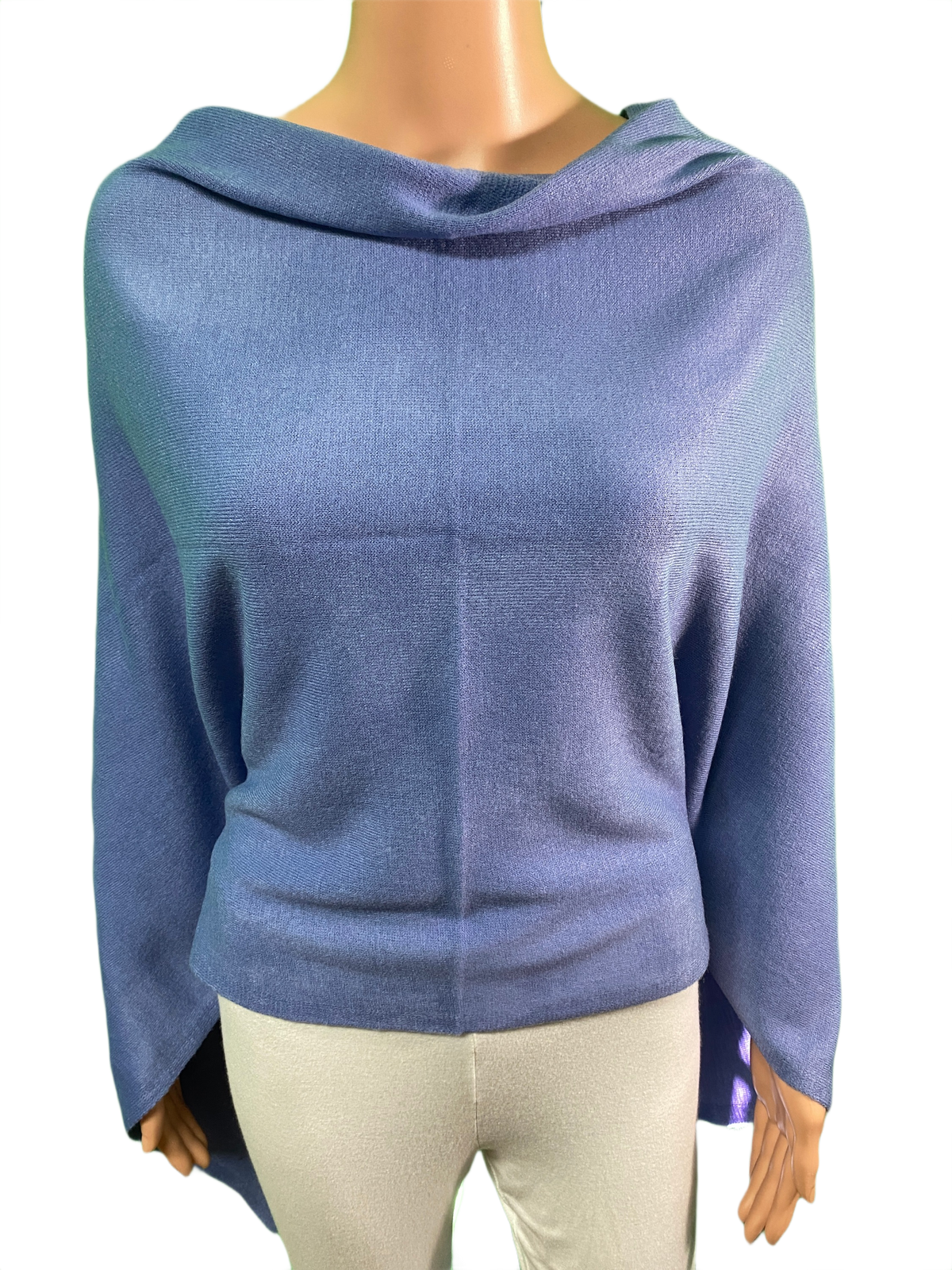 Boatneck Cashmere-Feel Multi Facet Topper - Designer House Wrap