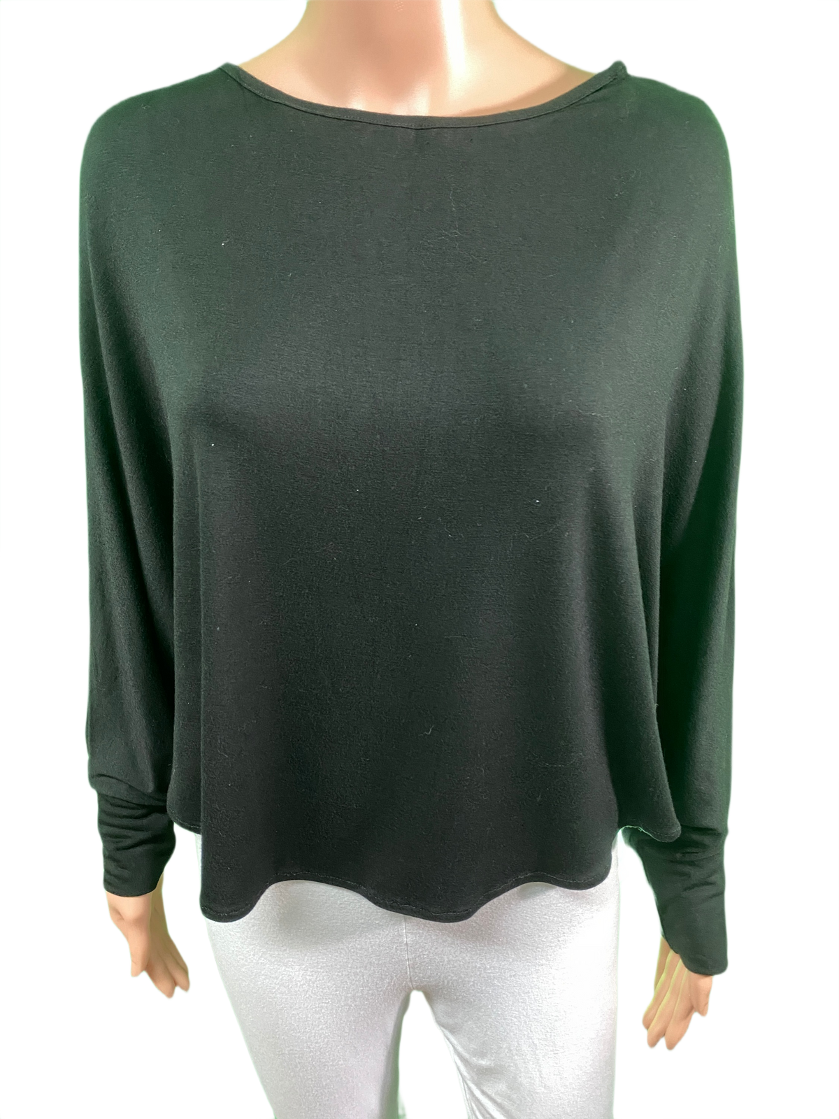 Cotton Jersey Open Batwing Sleeve w/ Wrist Cuffs - Designer House Top