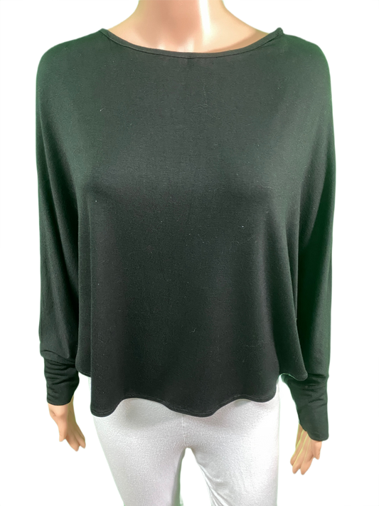 Cotton Jersey Open Batwing Sleeve w/ Wrist Cuffs - Designer House Top