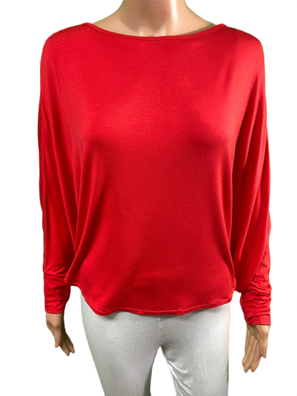 Cotton Jersey Open Batwing Sleeve w/ Wrist Cuffs - Designer House Top
