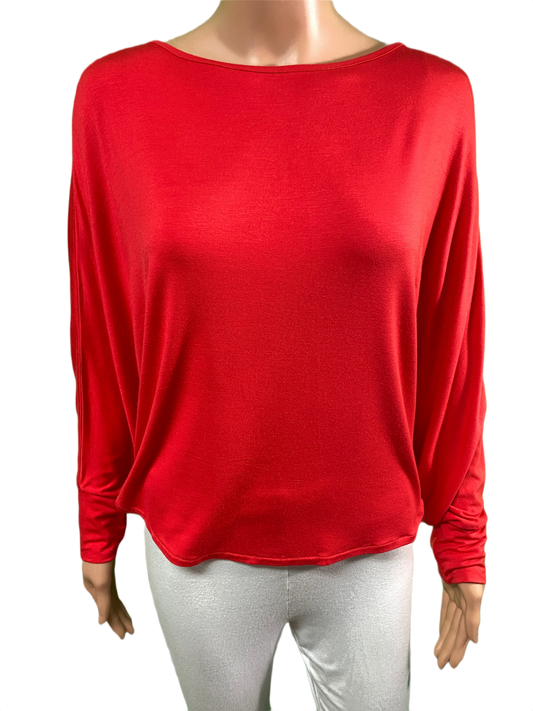 Cotton Jersey Open Batwing Sleeve w/ Wrist Cuffs - Designer House Top