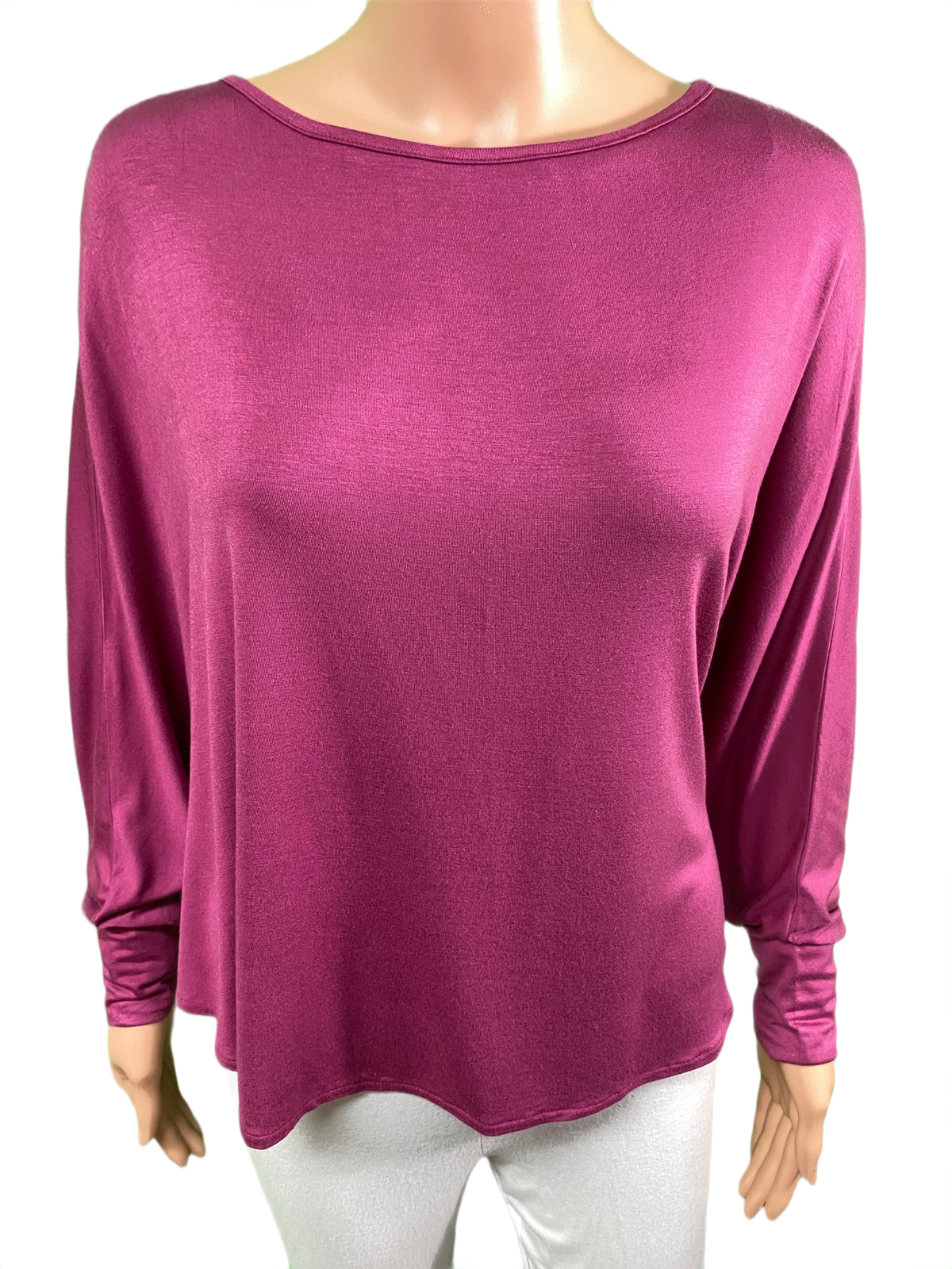Cotton Jersey Open Batwing Sleeve w/ Wrist Cuffs - Designer House Top
