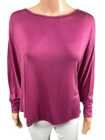 Cotton Jersey Open Batwing Sleeve w/ Wrist Cuffs - Designer House Top