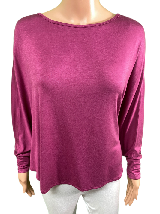 Cotton Jersey Open Batwing Sleeve w/ Wrist Cuffs - Designer House Top