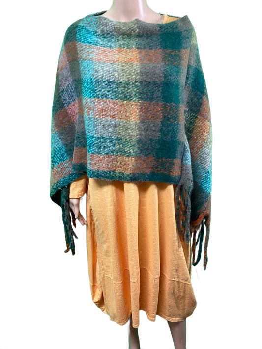 Multicolor Plaid Fringe - Designer House Sweater